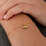 Gold Plated Sterling Silver Sausage Dog Bracelet, thumbnail 1 of 3