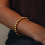 18 K Gold Plated Sterling Silver Beaded Ball Bracelet, thumbnail 2 of 2