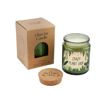 Green Jar Candle • “Crazy Plant Lady” • Scented Jar Candle • Gift For Her • Gifts For Him • Garden Accessory • Garden Candle, 2 of 3