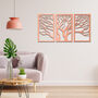 Abstract Tree Triptych: Wooden Wall Art For Homes, thumbnail 6 of 9