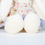 Personalised Cream Bunny Rabbit With Dress, Easter, thumbnail 3 of 5