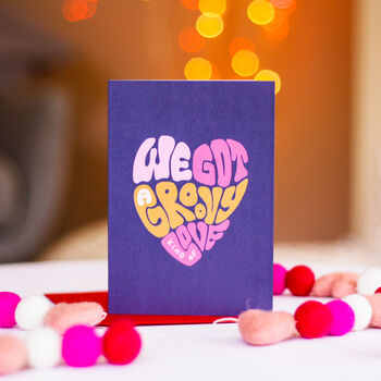 Groovy Kind Of Love Valentine's Card, 3 of 4