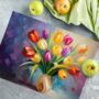 Kaleidoscope Of Elegance Textured Glass Chopping Board, thumbnail 5 of 8