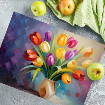 Kaleidoscope Of Elegance Textured Glass Chopping Board, 5 of 8