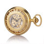 Numerals Skeleton Pocket Watch – Gold Plated, thumbnail 2 of 8