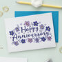 Floral Anniversary Card, thumbnail 1 of 4