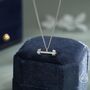Sterling Silver Delicate Dumbbell Pendant Necklace, thumbnail 1 of 11