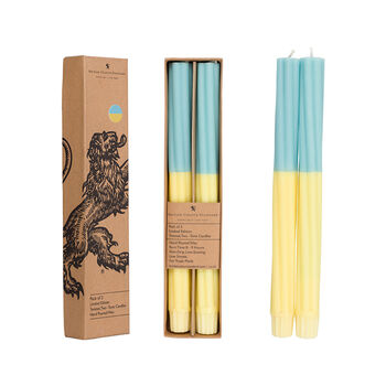 Twisted Two Tone Colour Eco Dinner Candles, 7 of 11