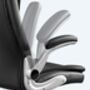 High Back Office Swivel Chair With Flip Up Armrests, thumbnail 7 of 9