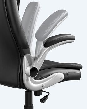 High Back Office Swivel Chair With Flip Up Armrests, 7 of 9