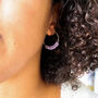 Amethyst Hoop Earrings, thumbnail 6 of 6