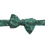 Herbie Green Geometric Silk Bow Tie, thumbnail 2 of 6