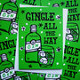 Funny Christmas Cards Pack Gin And Pizza Puns, thumbnail 2 of 6