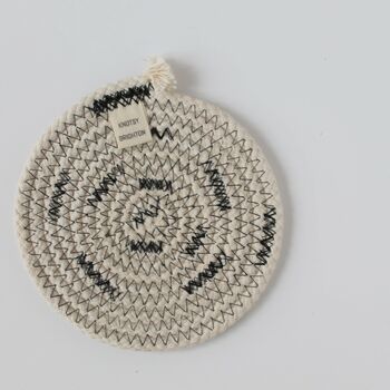 Mono Patterned Rope Cotton Coaster, 2 of 4