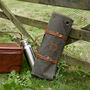 Waxed Canvas And Leather Picnic Rug With Strap, thumbnail 1 of 3