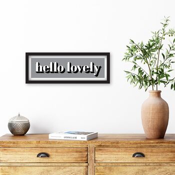 Framed Hello Typography Print, 6 of 11