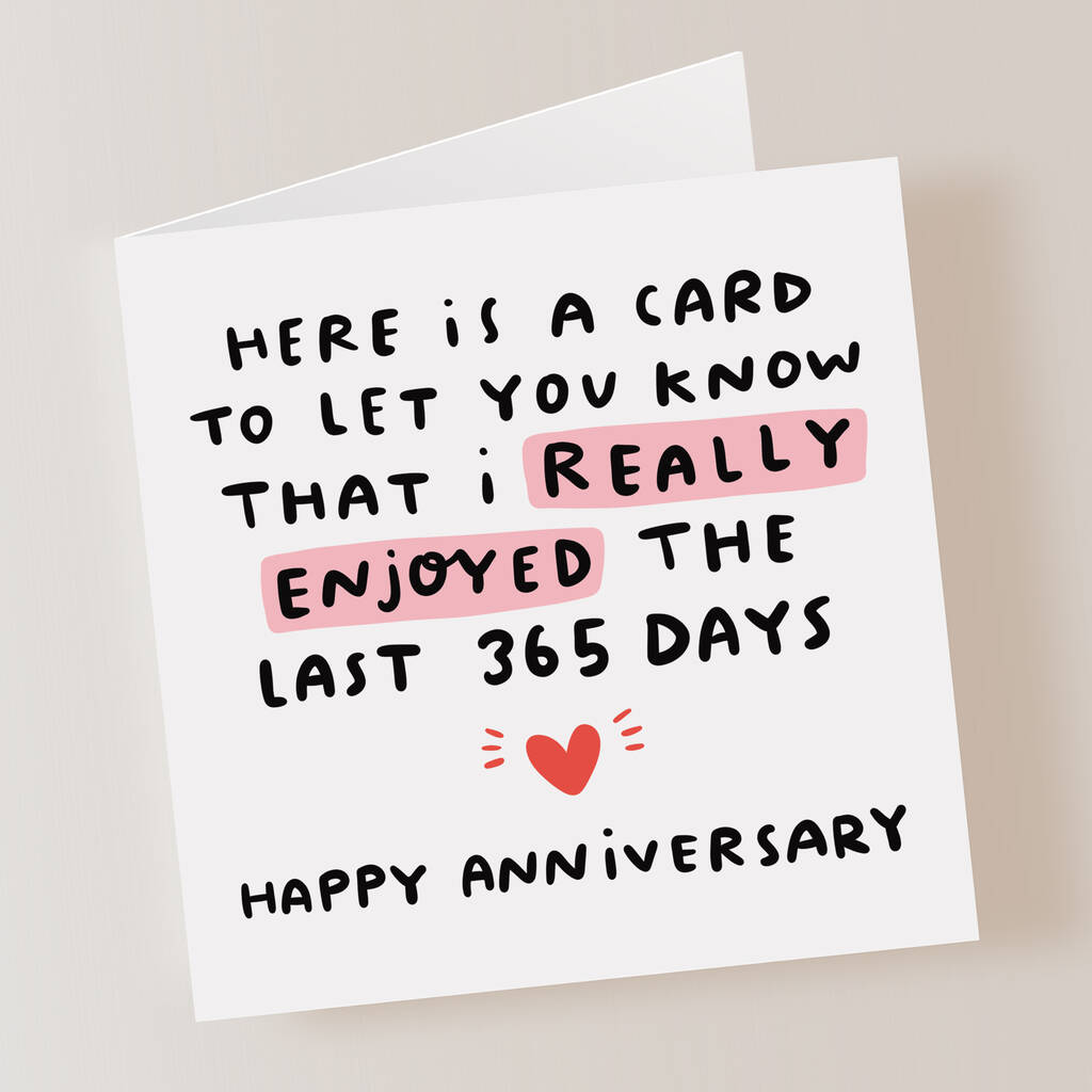 'The Last 365 Days' Anniversary Card By Dandy Sloth