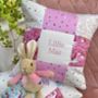 Pink Unicorn Name And Date Cushion, thumbnail 7 of 9