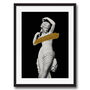 Censored Statue Graffiti Gold Brush Wall Art Print, thumbnail 4 of 5