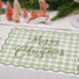 Christmas Placemats With Green Gingham Design, thumbnail 2 of 3