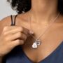 Malachite Personalised Heart Locket – Sterling Silver, thumbnail 5 of 6