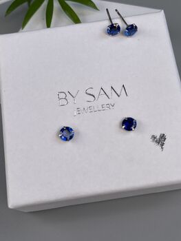 Sapphire Birthstone Earrings Gift For Her, 5 of 6