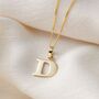 9ct Gold Letter Charm Necklace, thumbnail 2 of 3