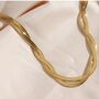 Gold Stainless Steel Twist Snake Necklace Gift For Her, thumbnail 1 of 4