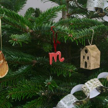 Personalised Cursive Monogram Christmas Decorations, 3 of 6