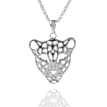 Sterling Silver Leopard Necklace, 3 of 4