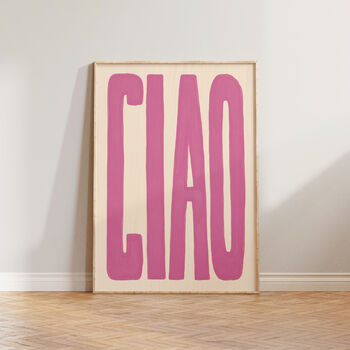 Ciao Bold Typography Wall Art Print, 2 of 9