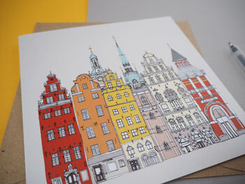 Stockholm Cityscape Greetings Card, 2 of 2