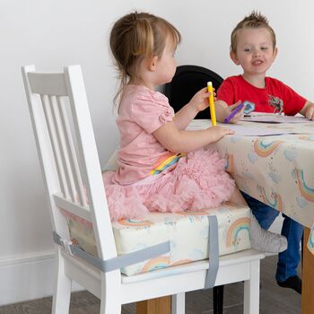 Toddler Children's Chair Booster Cushion Rainbow Cream, 4 of 8