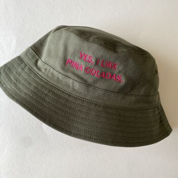 Yes I Like Pina Coladas Bucket Hat, 4 of 4