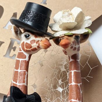 Personalised Wedding Giraffe Cake Toppers, 5 of 5