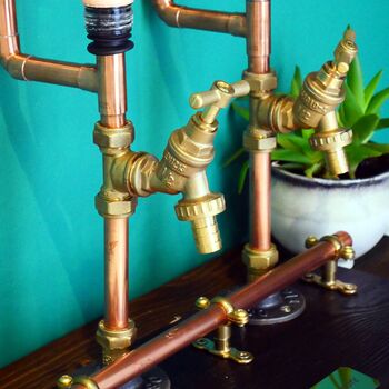 Personalised Double Copper Pipe Drink Dispenser, 2 of 6