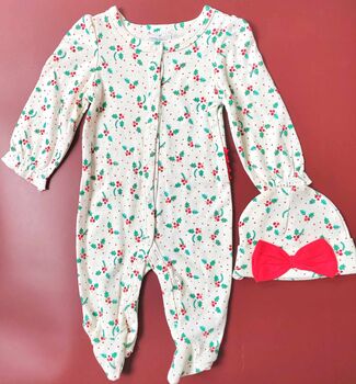 Baby's First Christmas Girl Outfit Gift Set, 5 of 8