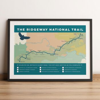 Ridgeway Trail Tick List Map Print, 2 of 8