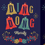 ‘Ding Dong Merrily’ Vintage Style Christmas Card, thumbnail 2 of 3