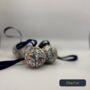 Handmade Fabric Christmas Baubles 6cm, Ribbon Loop, thumbnail 6 of 12