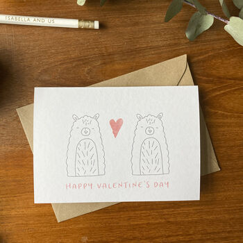 Llama Valentine's Day Card, 2 of 5