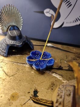 Blue Kintsugi Incense Holder, 3 of 4