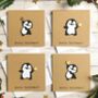 Six Mini Festive Penguin Christmas Cards, thumbnail 1 of 3