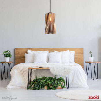Zooki 27 'Aurvandil' Wooden Pendant Light, 8 of 10