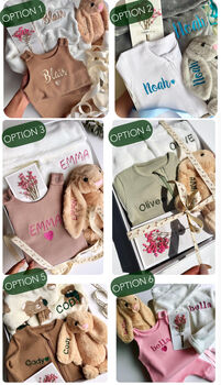 Personalised Baby Gift Set Celebration Box Birthday Or Christmas, 3 of 12