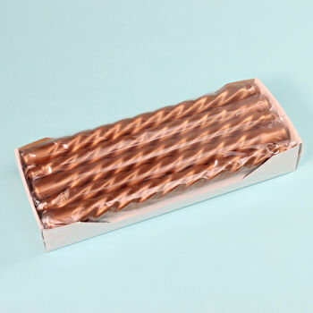 G Decor Pack Of 10 Or 20 Copper Twisted Dinner Candles, 3 of 3