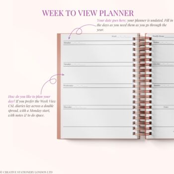 Personalised Undated Planner | Blue, 5 of 8