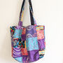 Large Colourful Sari Patchwork Cotton Tote Bags, Fair Trade, thumbnail 6 of 8
