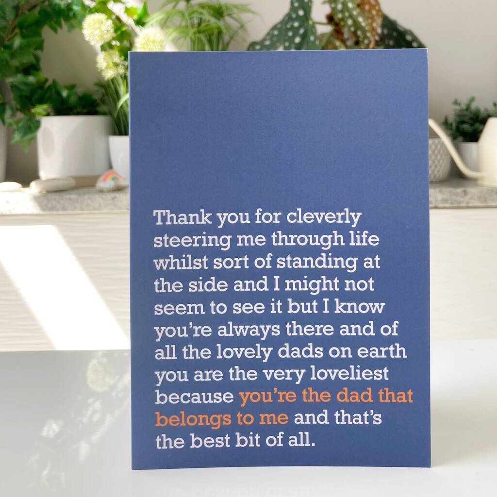 'The Dad That Belongs To Me' : Card For Dads