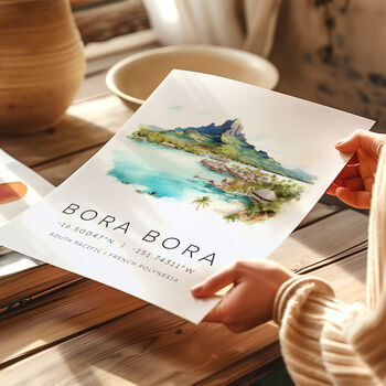 Bora Bora French Polynesia Travel Print, 3 of 7